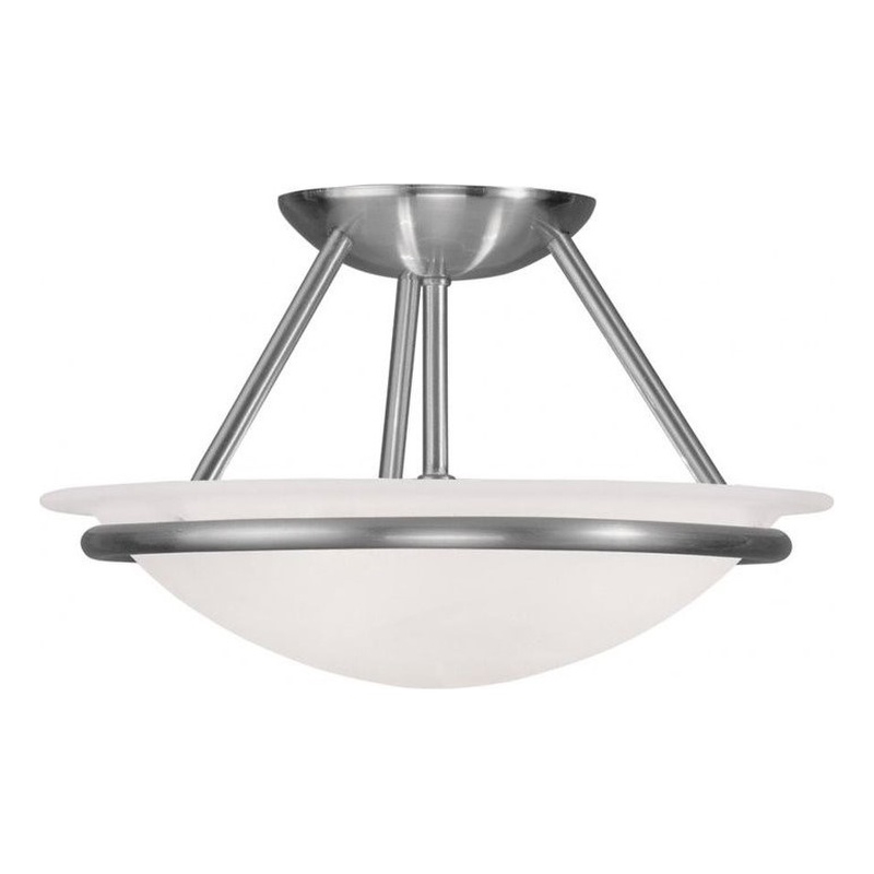 Beaumont Lane 2 Light Ceiling Mount in Brushed Nickel
