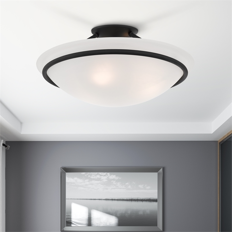 Beaumont Lane 3 Light Ceiling Mount in Black