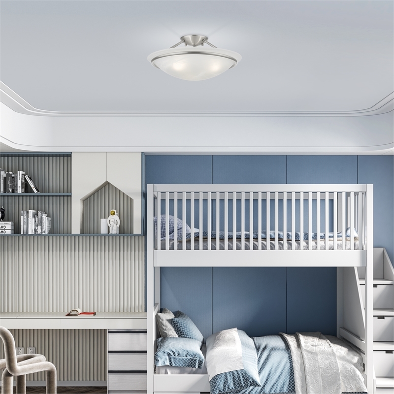 Beaumont Lane 3 Light Ceiling Mount in Brushed Nickel