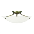 Beaumont Lane 3 Light Ceiling Mount in Antique Brass