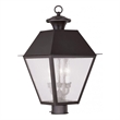 Beaumont Lane 3 Light Outdoor Post Head in Bronze