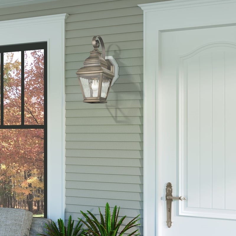 Beaumont Lane Outdoor Wall Lantern in Vintage Pewter