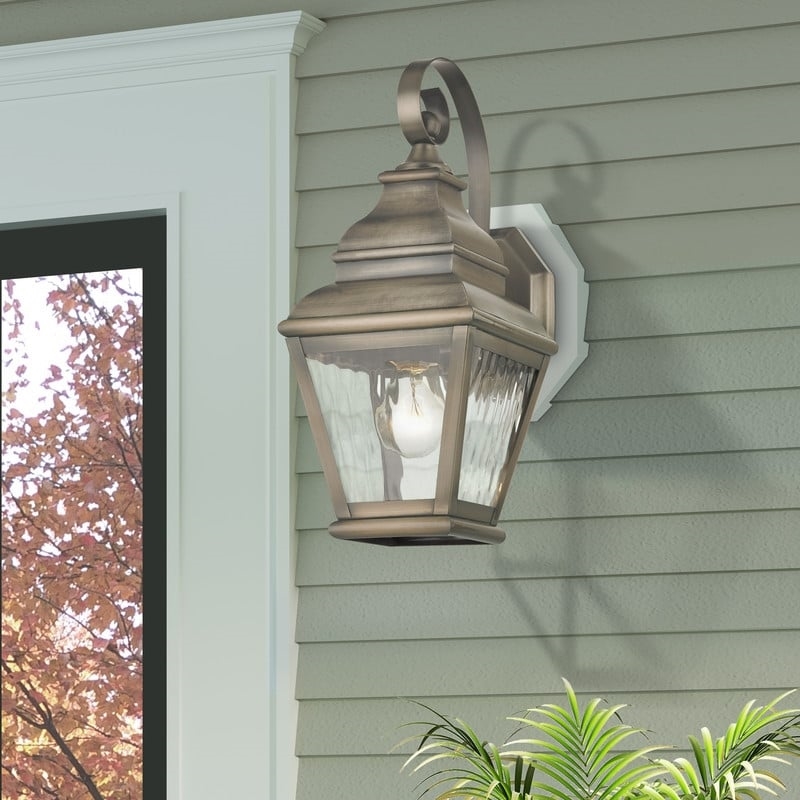 Beaumont Lane Outdoor Wall Lantern in Vintage Pewter