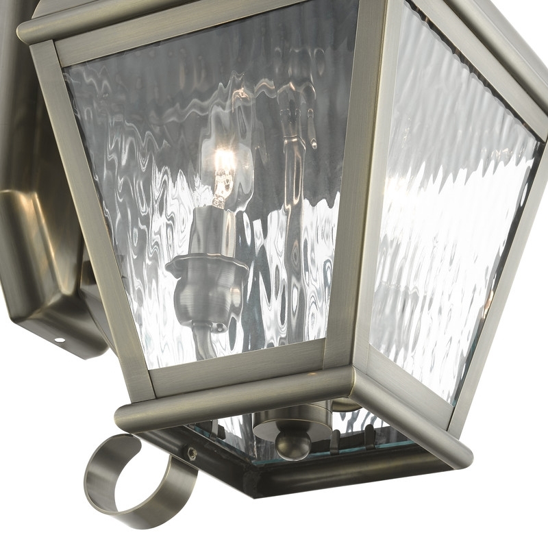 Beaumont Lane 2 Light Outdoor Wall Lantern in Vintage Pewter