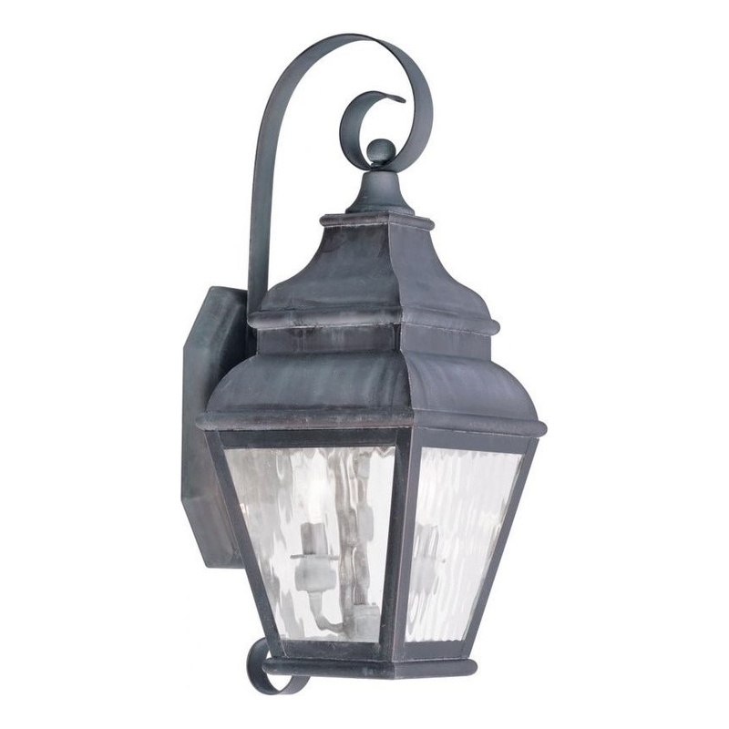Beaumont Lane 2 Light Outdoor Wall Lantern in Charcoal