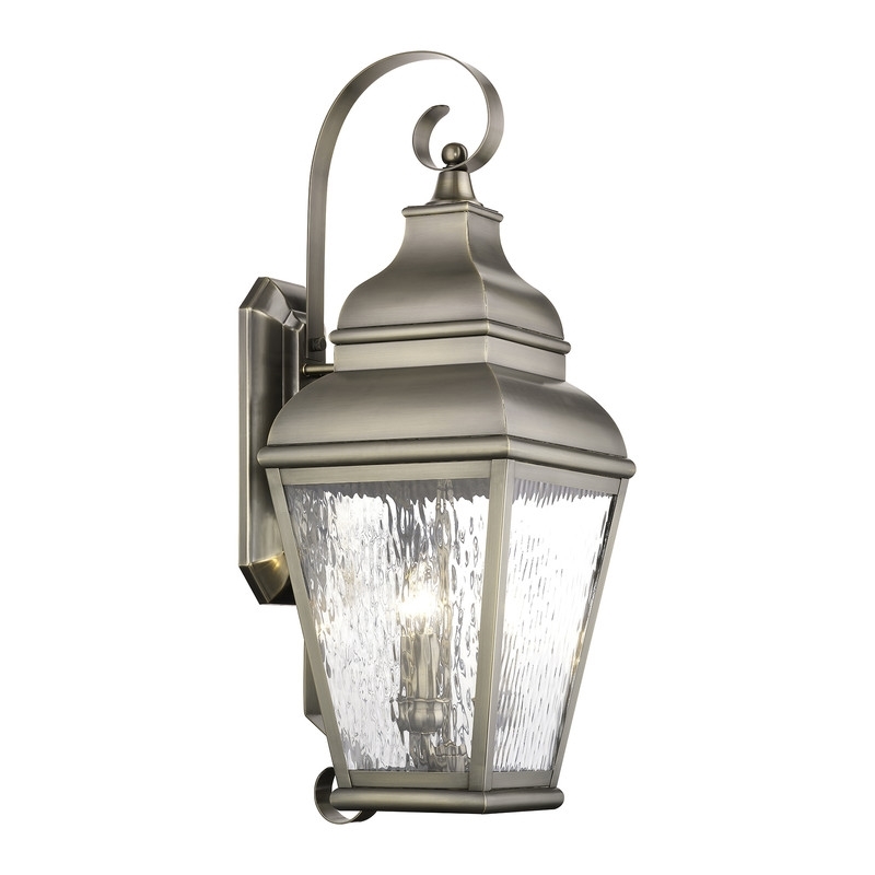 Beaumont Lane 3 Light Outdoor Wall Lantern in Vintage Pewter