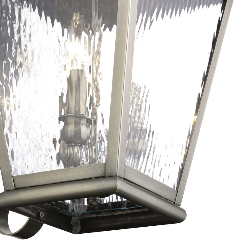 Beaumont Lane 3 Light Outdoor Wall Lantern in Vintage Pewter