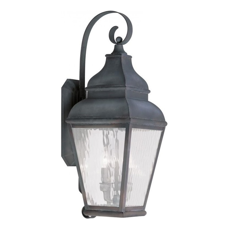 Beaumont Lane 3 Light Outdoor Wall Lantern in Charcoal