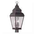 Beaumont Lane 3 Light Outdoor Post Head in Bronze