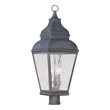 Beaumont Lane 3 Light Outdoor Post Head in Charcoal