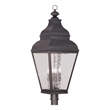Beaumont Lane 4 Light Outdoor Post Head in Charcoal