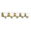 Beaumont Lane 5 Light Bath Light in Antique Brass