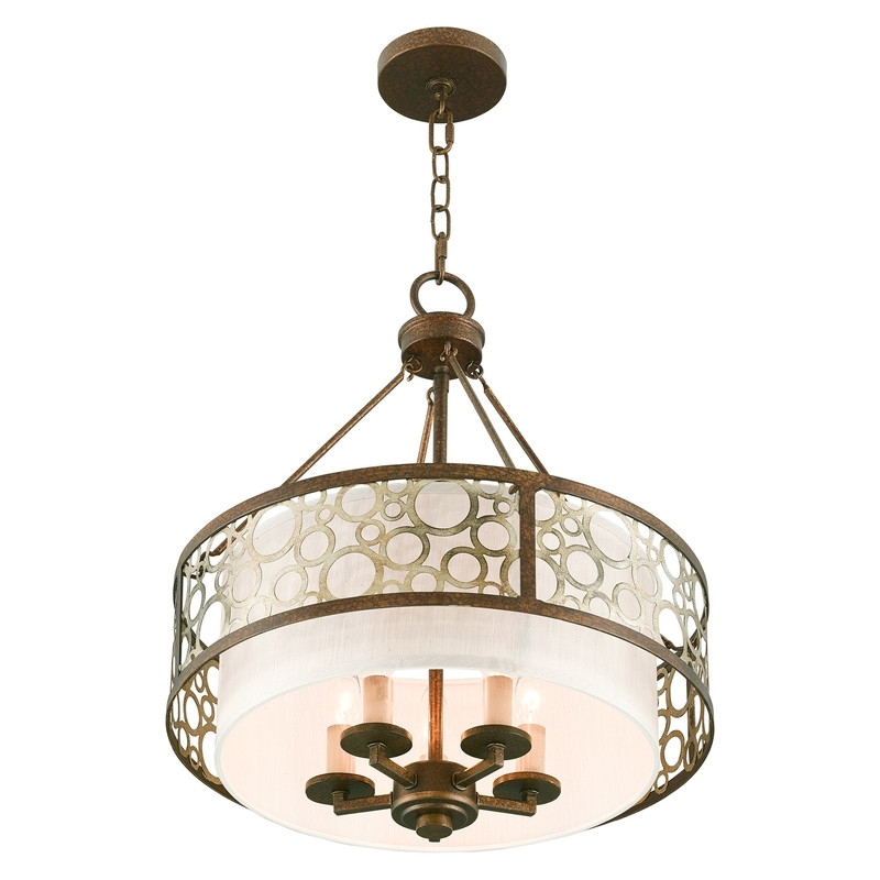 Beaumont Lane 5 Light Chandelier in Palacial Bronze and Gilded Accents