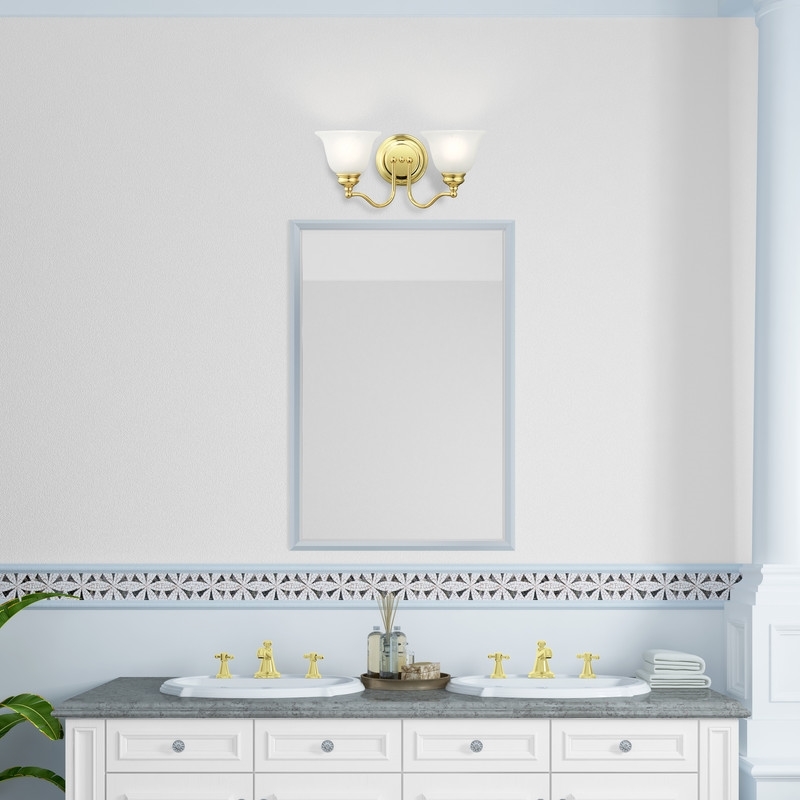 Beaumont Lane 2 Light Bath Light in Polished Brass