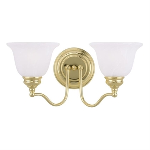 Beaumont Lane 2 Light Bath Light in Polished Brass