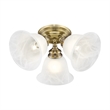 Beaumont Lane 3 Light Ceiling Mount in Antique Brass