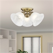 Beaumont Lane 3 Light Ceiling Mount in Antique Brass