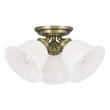 Beaumont Lane 3 Light Ceiling Mount in Antique Brass
