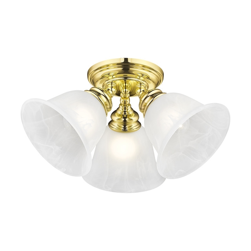 Beaumont Lane 3 Light Ceiling Mount in Polished Brass