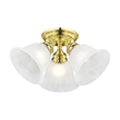 Beaumont Lane 3 Light Ceiling Mount in Polished Brass