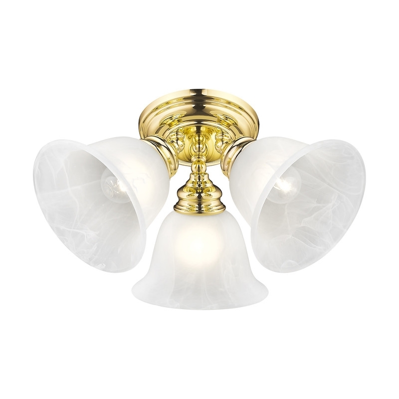 Beaumont Lane 3 Light Ceiling Mount in Polished Brass