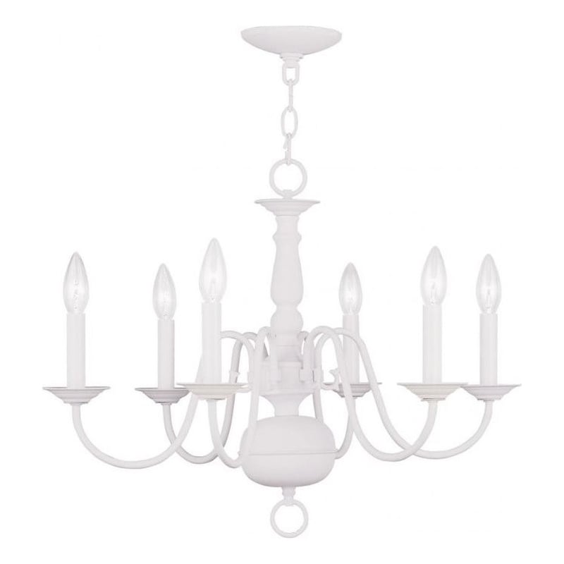 Beaumont Lane 6 Light Chandelier in White