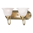 Beaumont Lane 2 Light Bath Light in Antique Brass