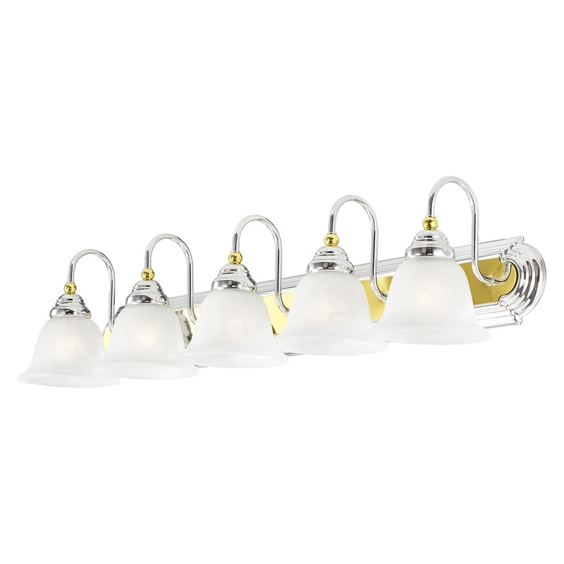 Beaumont Lane 5 Light Bath Light in Chrome and Polished Brass