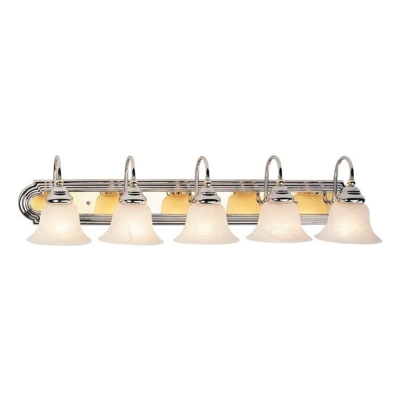 Beaumont Lane 5 Light Bath Light in Chrome and Polished Brass