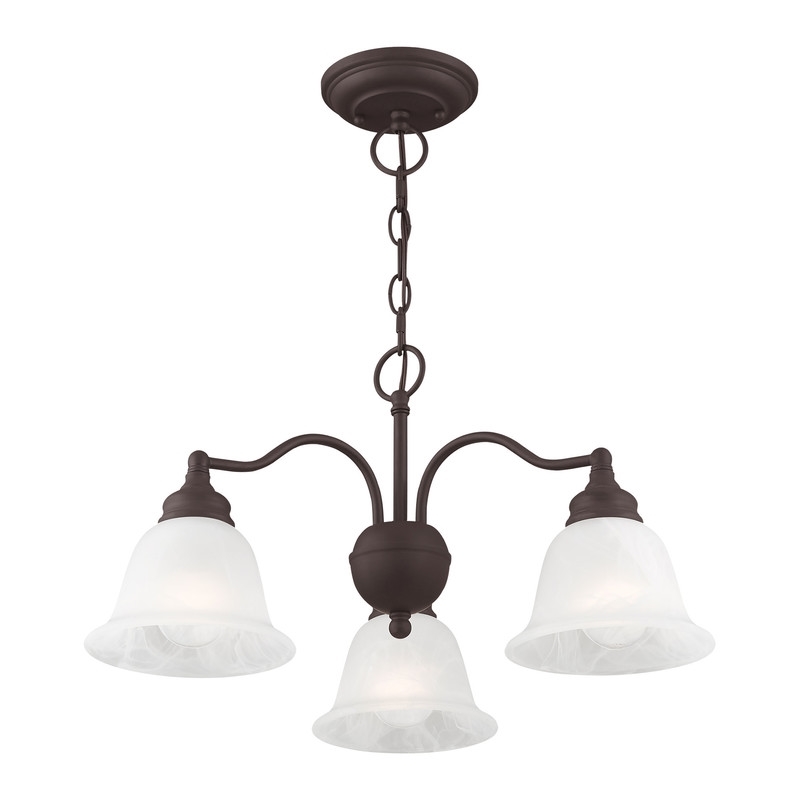 Beaumont Lane 3 Light Convertible Chandelier Ceiling Mount in Bronze