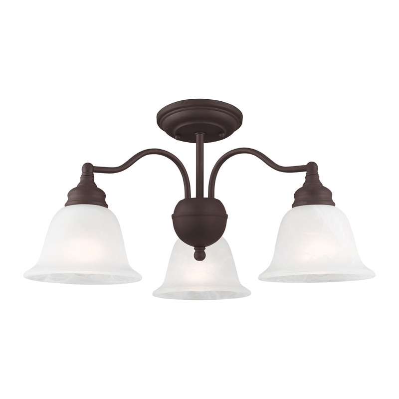 Beaumont Lane 3 Light Convertible Chandelier Ceiling Mount in Bronze