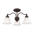 Beaumont Lane 3 Light Convertible Chandelier Ceiling Mount in Bronze