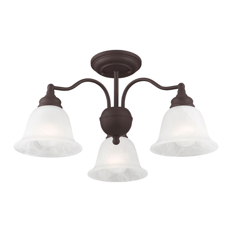 Beaumont Lane 3 Light Convertible Chandelier Ceiling Mount in Bronze