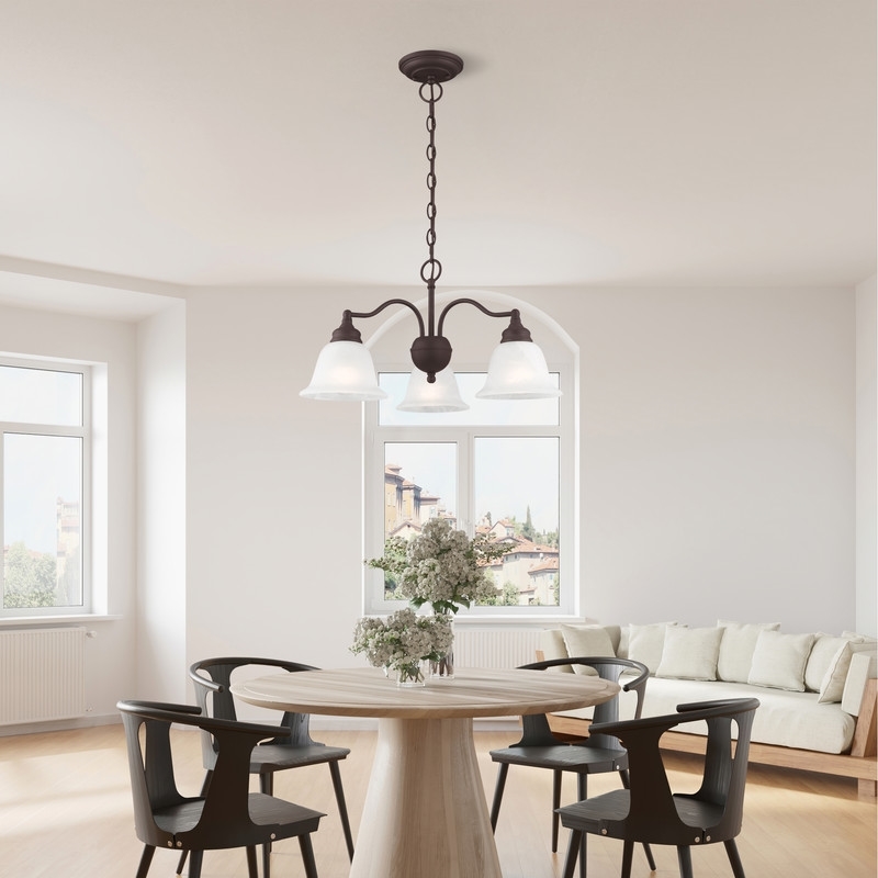 Beaumont Lane 3 Light Convertible Chandelier Ceiling Mount in Bronze