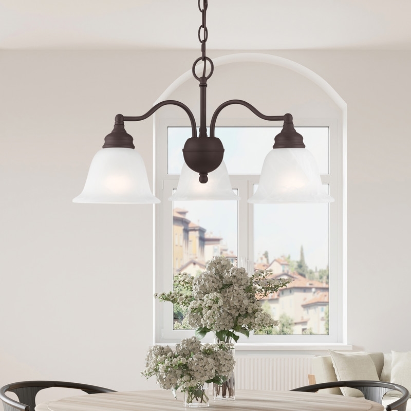 Beaumont Lane 3 Light Convertible Chandelier Ceiling Mount in Bronze
