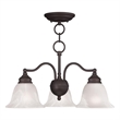 Beaumont Lane 3 Light Convertible Chandelier Ceiling Mount in Bronze
