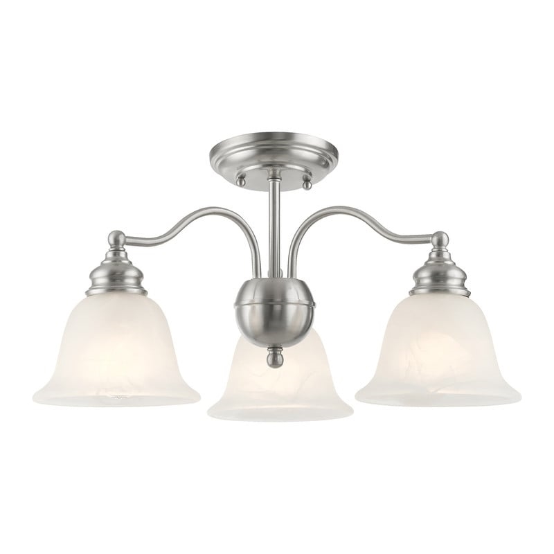 Beaumont Lane 3 Light Convertible Chandelier Ceiling Mount in Nickel