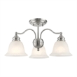 Beaumont Lane 3 Light Convertible Chandelier Ceiling Mount in Nickel