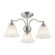 Beaumont Lane 3 Light Convertible Chandelier Ceiling Mount in Nickel