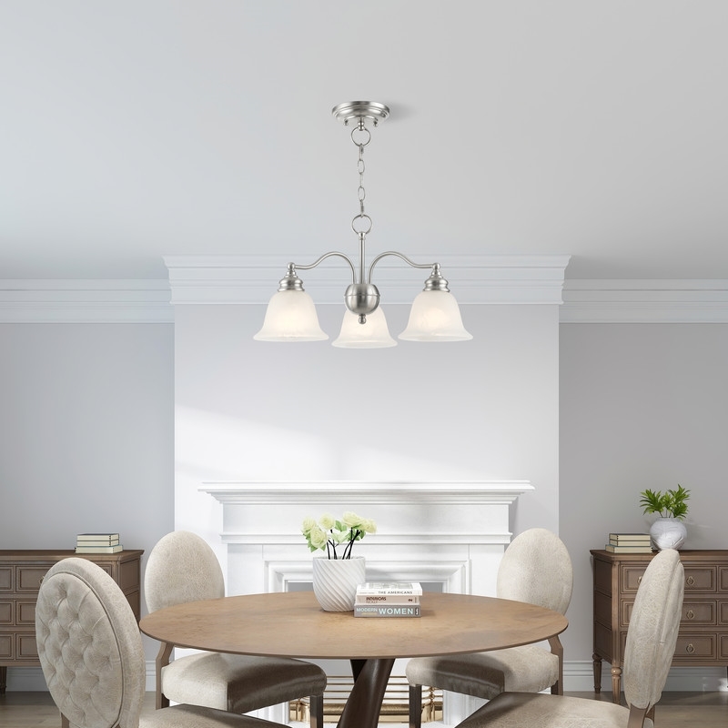 Beaumont Lane 3 Light Convertible Chandelier Ceiling Mount in Nickel