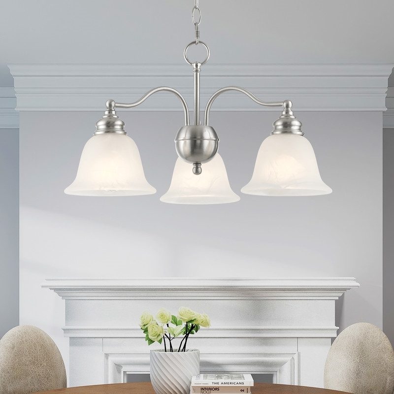 Beaumont Lane 3 Light Convertible Chandelier Ceiling Mount in Nickel