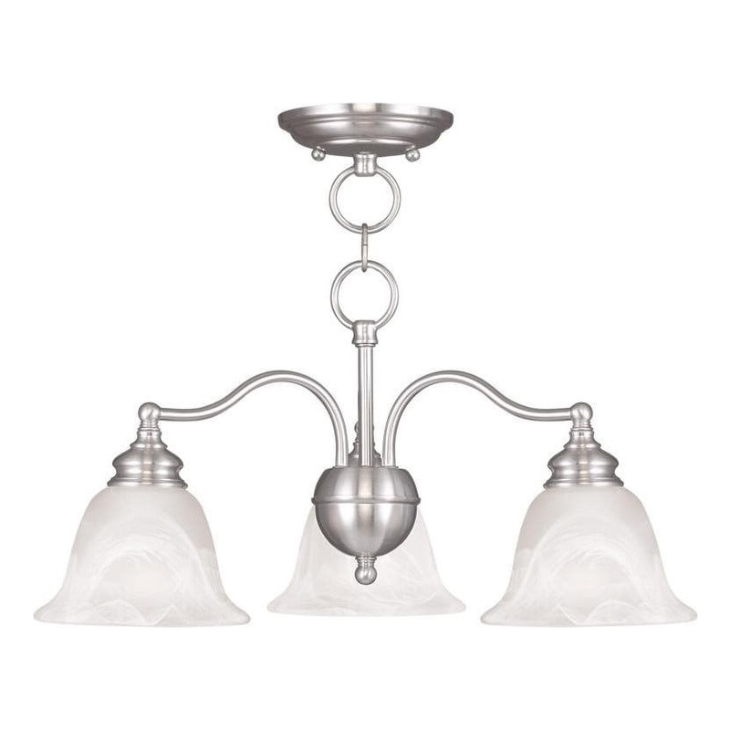 Beaumont Lane 3 Light Convertible Chandelier Ceiling Mount in Nickel