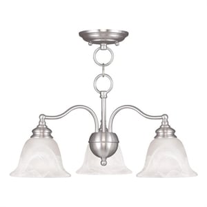 Beaumont Lane 3 Light Convertible Chandelier Ceiling Mount in Nickel