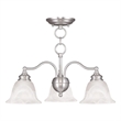 Beaumont Lane 3 Light Convertible Chandelier Ceiling Mount in Nickel
