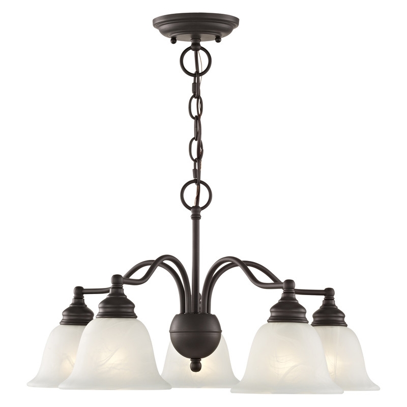 Beaumont Lane 5 Light Convertible Chandelier Ceiling Mount in Bronze