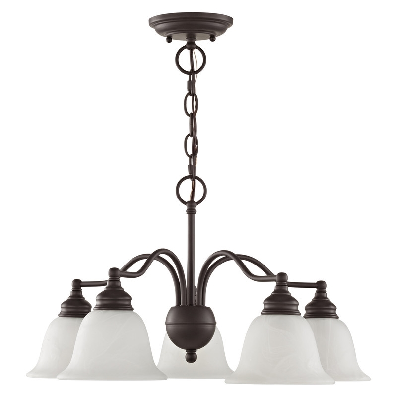 Beaumont Lane 5 Light Convertible Chandelier Ceiling Mount in Bronze