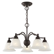 Beaumont Lane 5 Light Convertible Chandelier Ceiling Mount in Bronze