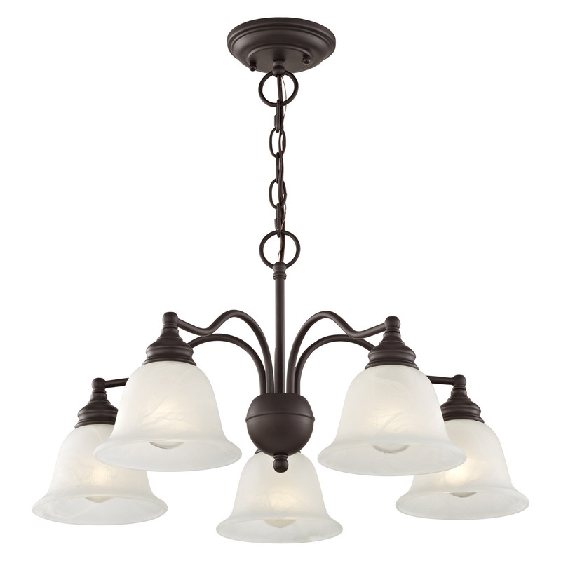 Beaumont Lane 5 Light Convertible Chandelier Ceiling Mount in Bronze