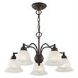 Beaumont Lane 5 Light Convertible Chandelier Ceiling Mount in Bronze