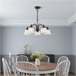 Beaumont Lane 5 Light Convertible Chandelier Ceiling Mount in Bronze